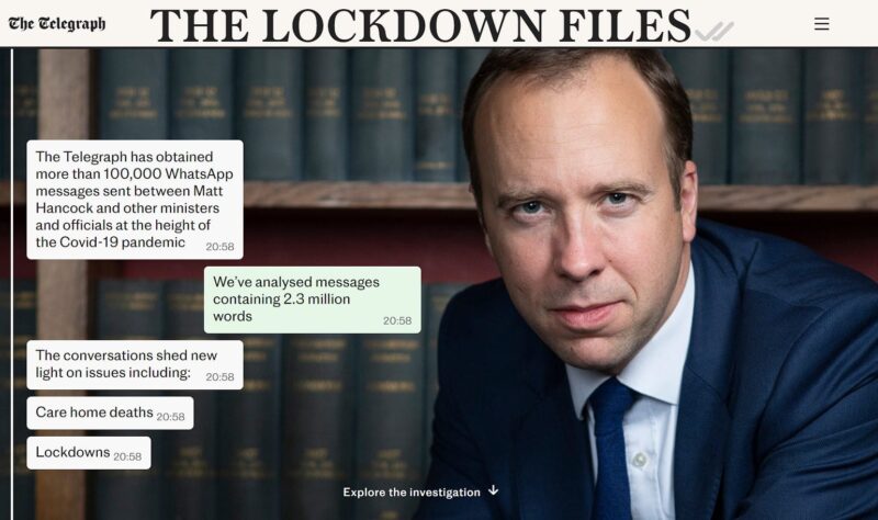 the lockdown files the telegraph